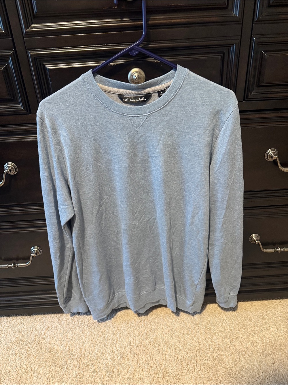 Travis Mathew Light Blue Crewneck Long Sleeve Sweatshirt ft. Newport National